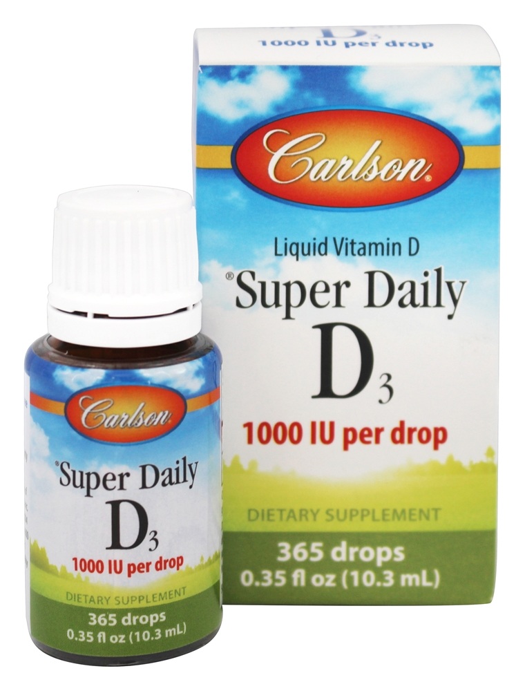 Carlson Labs - Super Daily D3 Liquid Vitamin D 365 Drops 1000 IU - 0.35 fl. oz.