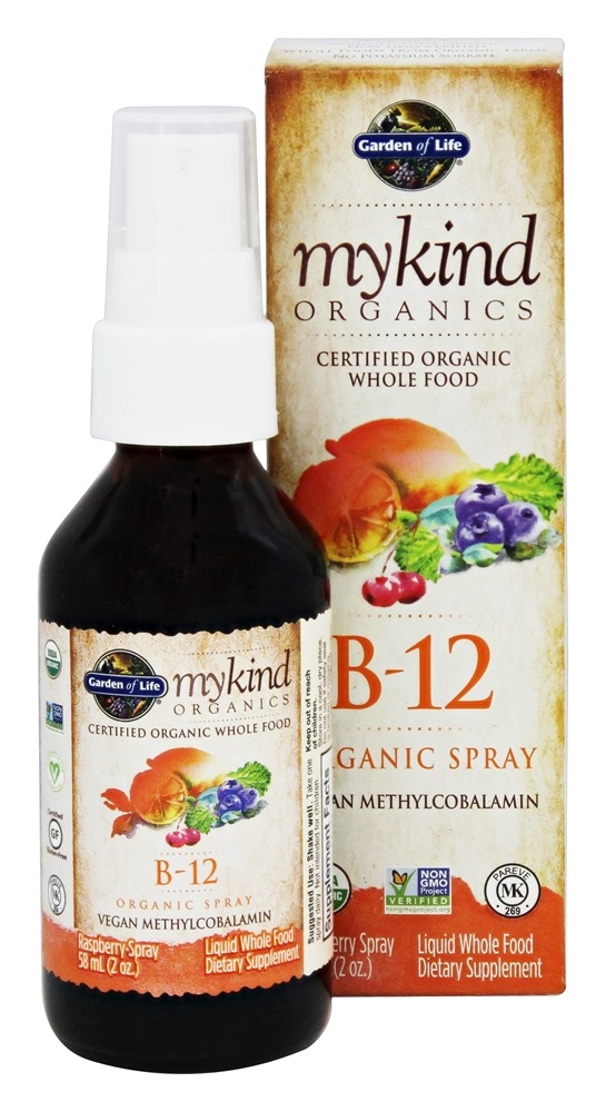 Garden of Life - mykind Organics B12 Spray Raspberry - 2 fl. oz.