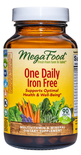 MegaFood - One Daily Iron Free - 90 Tablets