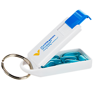 Slide Secure Keychain Pill Case