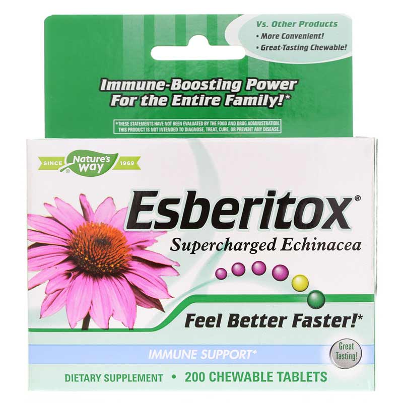 Natures Way Esberitox Supercharged Echinacea 200 Chewable Tablets