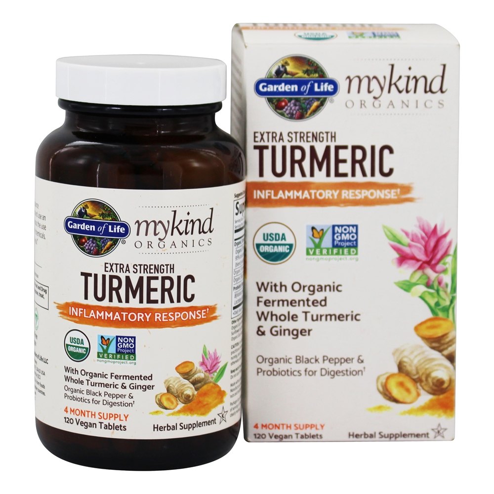 Garden of Life - mykind Organics Turmeric Extra Strength Inflammatory Response Formula - 120 Vegan Tablet(s)