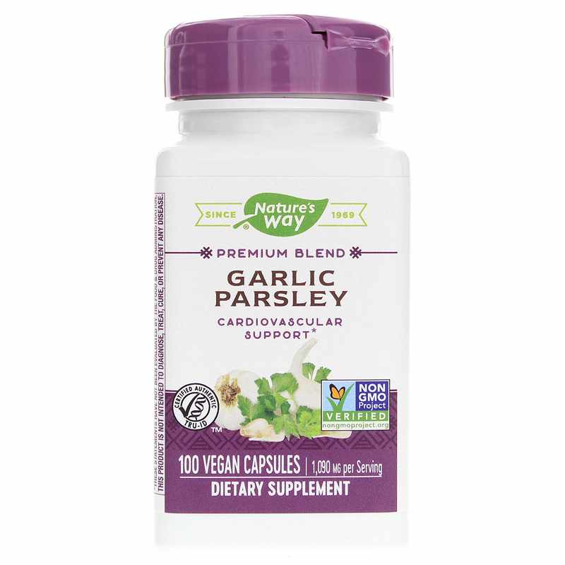 Natures Way Garlic Parsley Premium Blend 100 Vegan Capsules