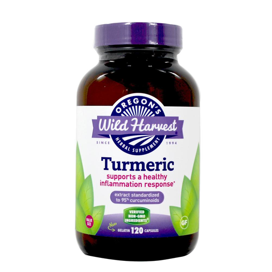 Oregon's Wild Harvest - Turmeric - 120 Capsules