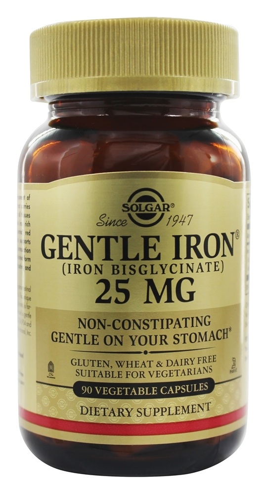 Solgar - Gentle Iron Non-Constipating - 90 Vegetarian Capsules