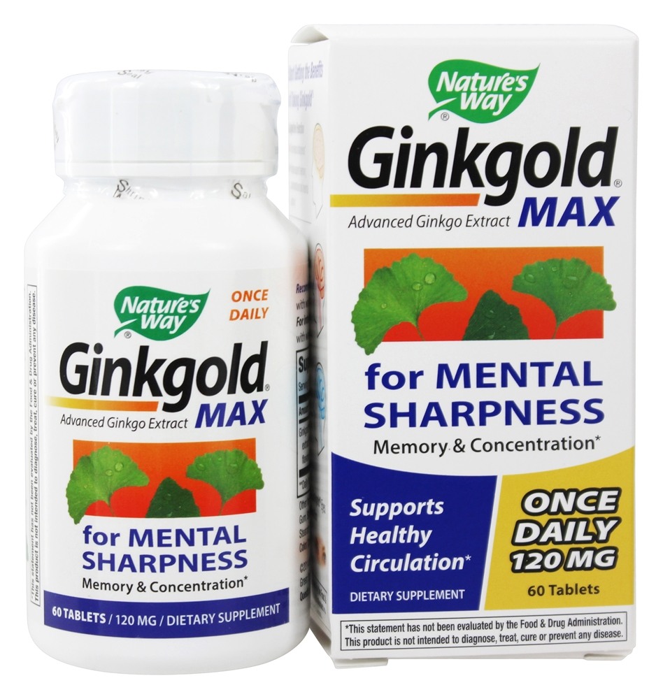 Nature's Way - Ginkgold Max 120 mg. - 60 Tablets