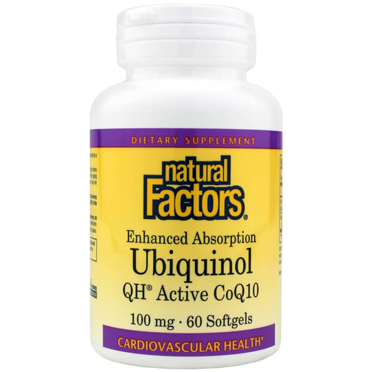 Natural Factors Ubiquinol Active CoQ10 100 Mg 60 Softgels