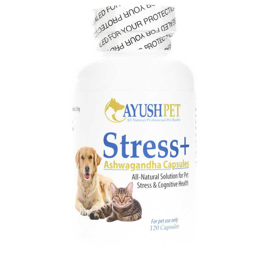 Ayush Herbs Stress Plus Ashwagandha Vet 120 Capsules