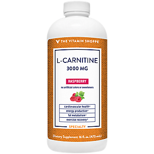 L-Carnitine Amino Acid - 3,000 MG - Supports Energy Production & Fat Metabolism -Raspberry (16 Fluid Ounces Liquid)