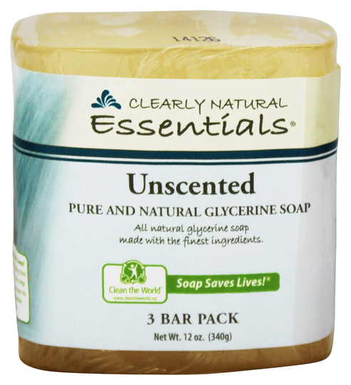 Clearly Natural - Glycerine Soap Bar Unscented - 3 Pack