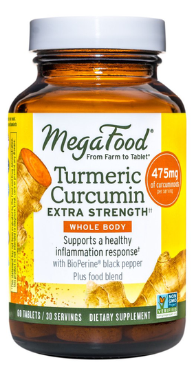 MegaFood - Turmeric Curcumin Extra Strength for Whole Body - 60 Tablets