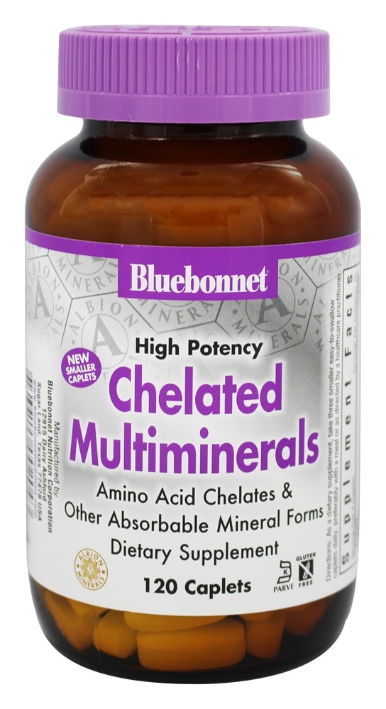 Bluebonnet Nutrition - Chelated Multiminerals - 120 Caplets