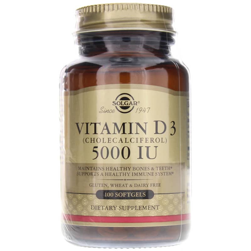 Solgar Vitamin D3 5000 IU 100 Softgels