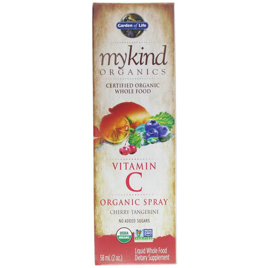 Garden of Life mykind Organics Vitamin C 60 Mg Organic Spray Cherry Tangerine 2 Oz