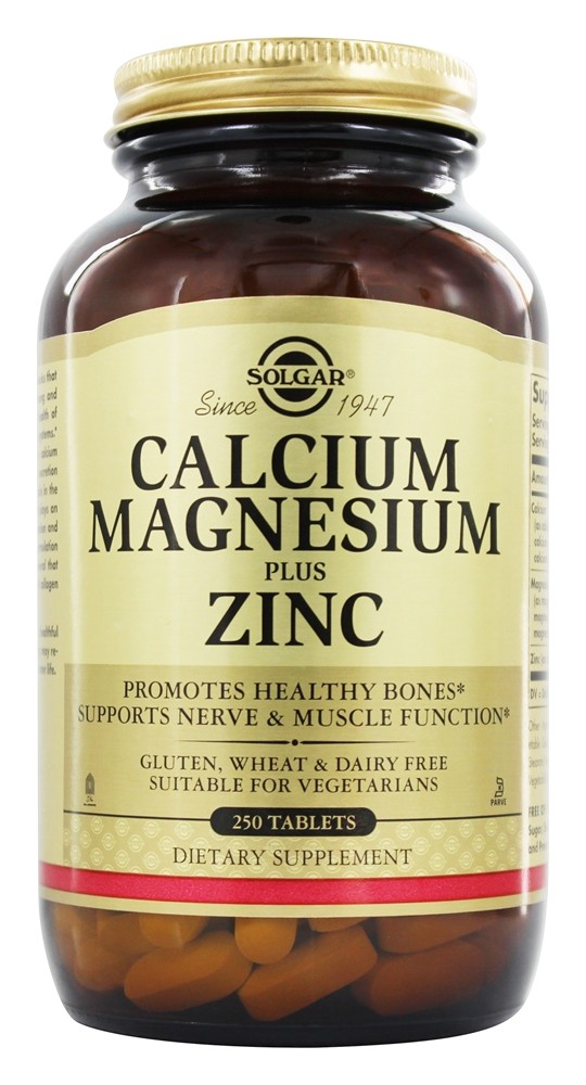 Solgar - Calcium Magnesium Plus Zinc - 250 Tablets