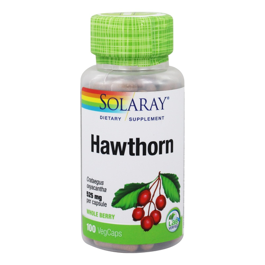Solaray - Hawthorn Berries 525 mg. - 100 Capsules