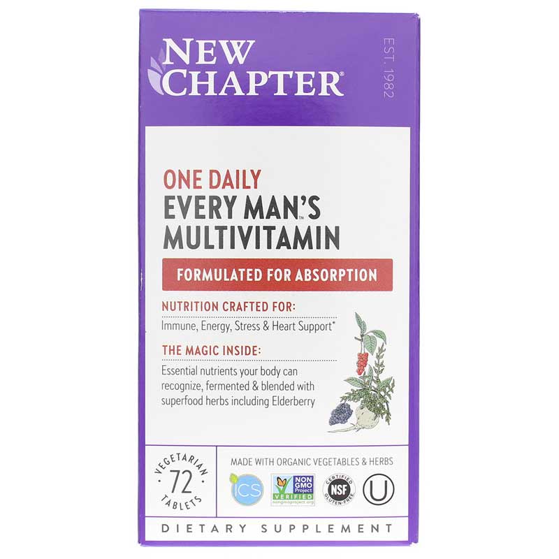 New Chapter Every Mans One Daily Multi 72 Tablets