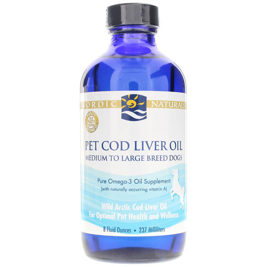 Nordic Naturals Pet Cod Liver Oil Medium to Large Dogs 8 Oz