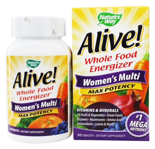 Nature's Way - Alive Women's Multi Vitamin & Mineral Whole Food Energizer - 90 Tablets
