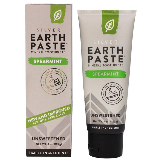 Redmond Trading - Silver Earth Paste Mineral Toothpaste Unsweetened Spearmint - 4 oz.