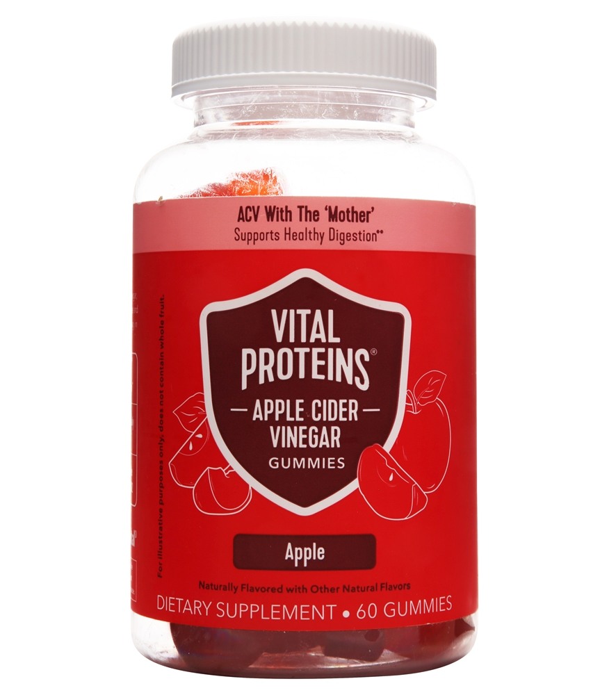 Vital Proteins - Apple Cider Vinegar Gummies with the Mother Apple Flavor 500 mg. - 60 Gummies