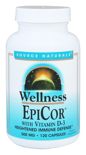 Source Naturals - Wellness EpiCor with Vitamin D3 500 mg. - 120 Capsules