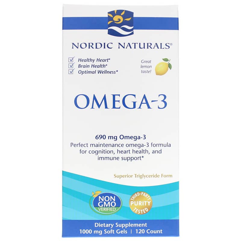 Nordic Naturals Omega-3 Lemon Softgels 120 Softgels