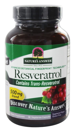 Nature's Answer - Resveratrol 250 mg. - 60 Vegetarian Capsules