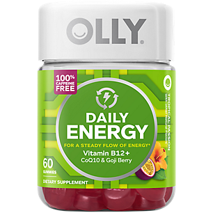 Daily Energy Gummies with Vitamin B12+ CoQ10 & Goji Berry - Tropical Passion (60 Gummies)