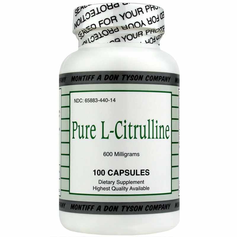 Montiff Pure L-Citrulline 600 Mg 100 Capsules