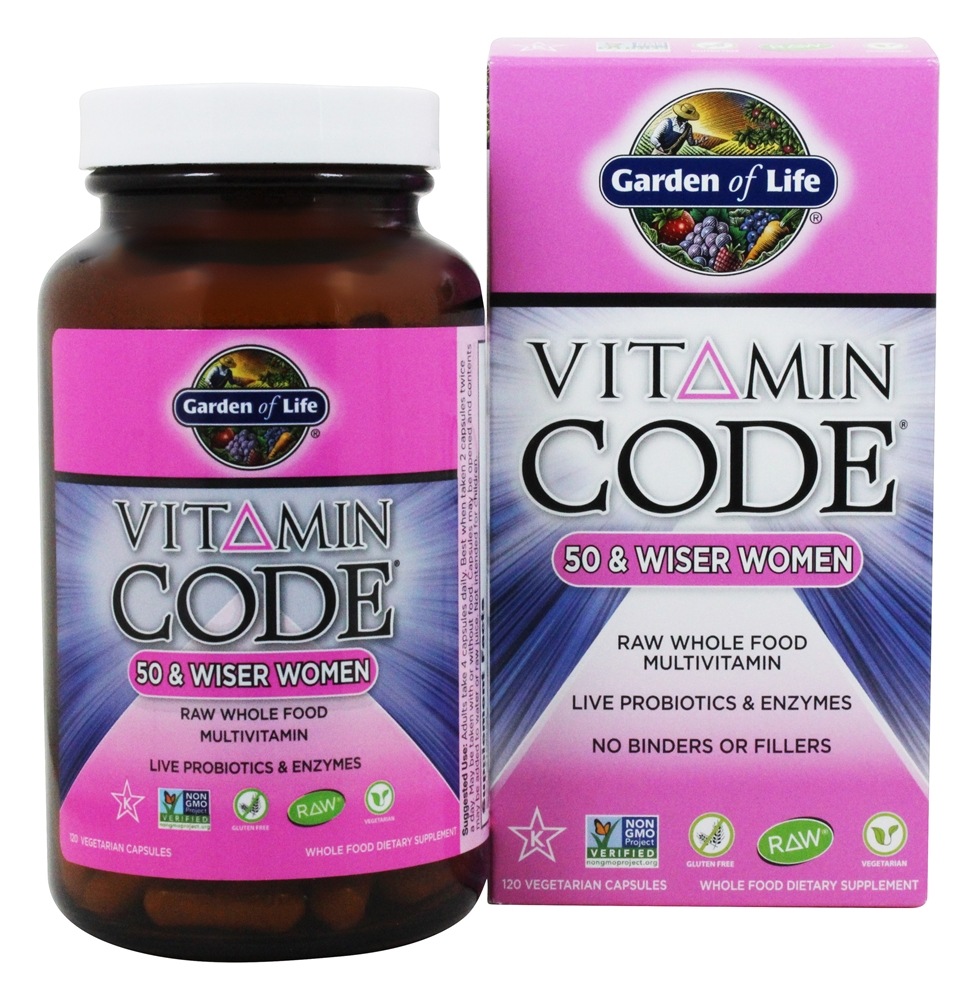 Garden of Life - Vitamin Code RAW 50 & Wiser Women's Multi Formula - 120 Vegetarian Capsules