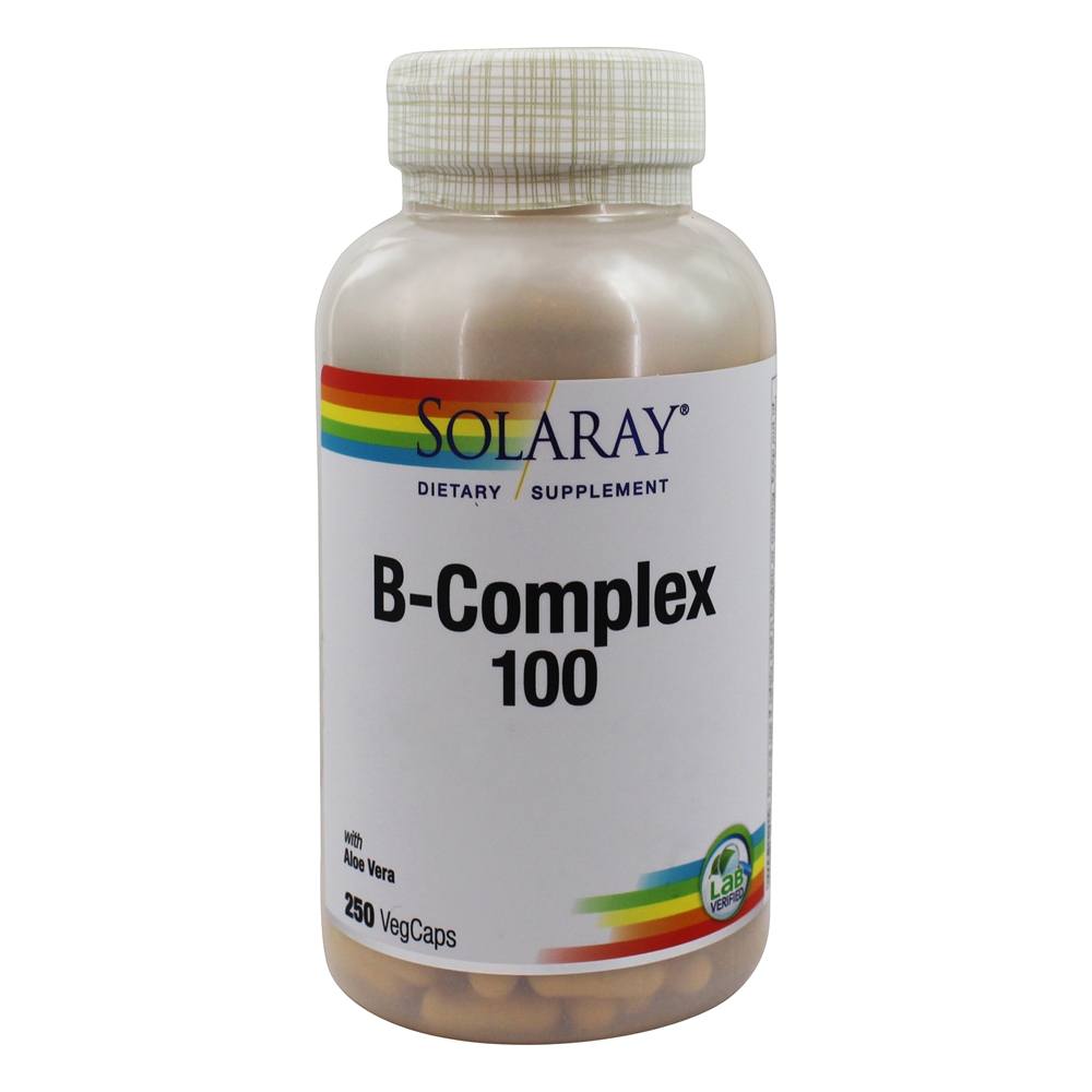 Solaray - Vitamin B-Complex 100 with Aloe Vera - 250 Vegetable Capsule(s)