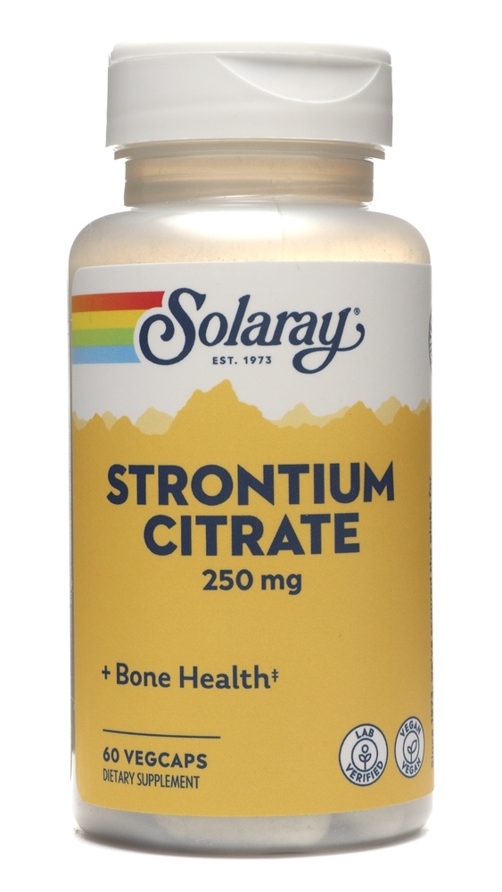 Solaray - Strontium Citrate 250 mg. - 60 Veg Capsules