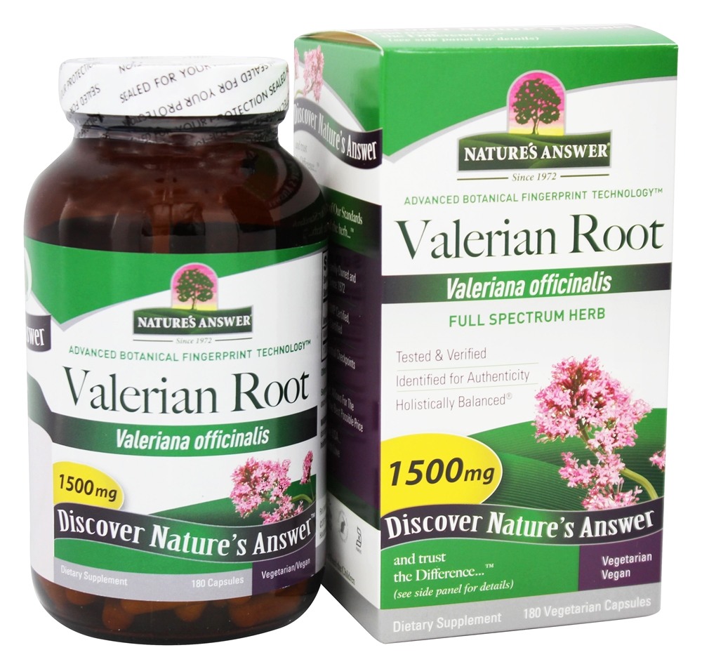 Nature's Answer - Full Spectrum Valerian Root - 180 Vegetarian Capsules