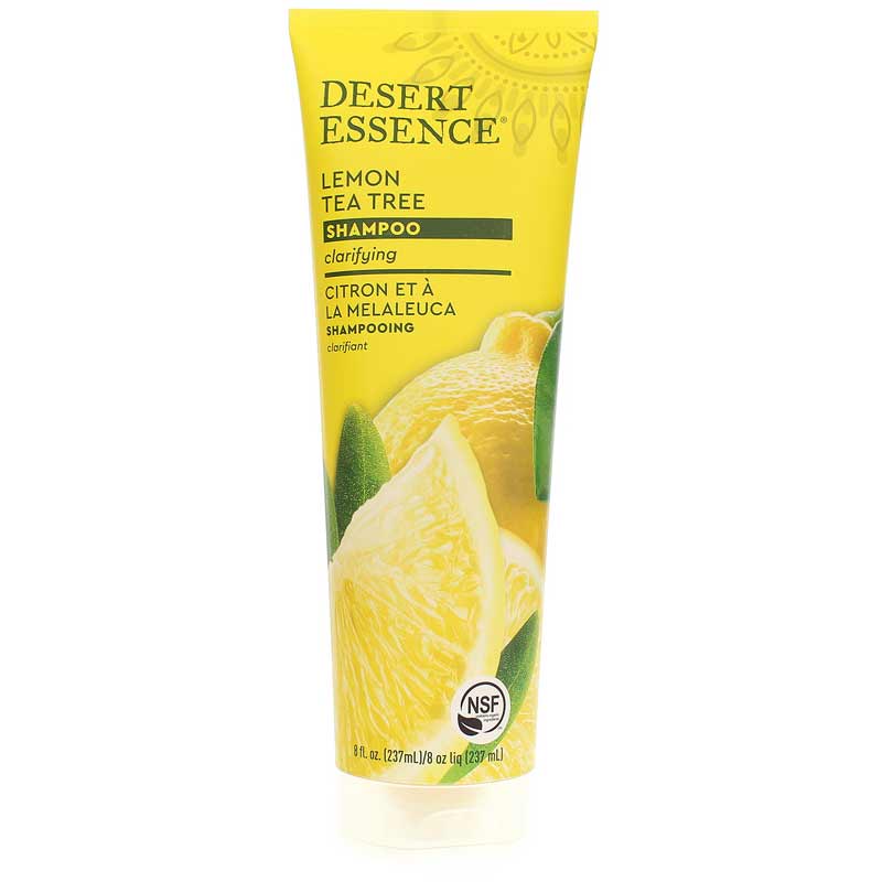 Desert Essence Lemon Tea Tree Shampoo for Oily Hair 8 Oz