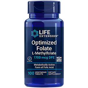 Optimized Folate - L-Methylfolate - 1,000 MCG (100 Vegetarian Tablets)