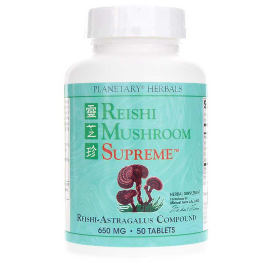 Planetary Herbals Reishi Mushroom Supreme 50 Tablets