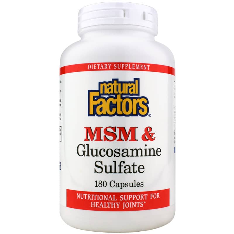 Natural Factors MSM & Glucosamine Sulfate 180 Capsules