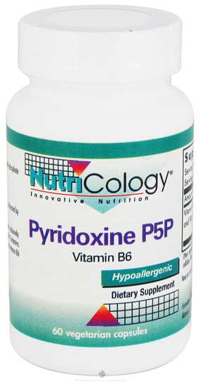 Nutricology - Pyridoxine P5P (B6) - 60 Vegetarian Capsules