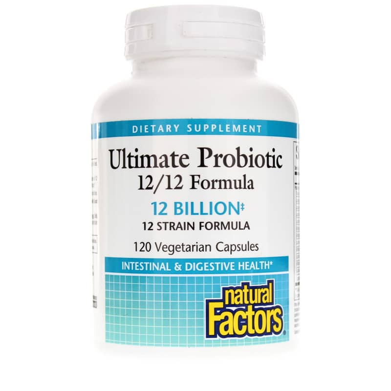 Natural Factors Ultimate Probiotic 12/12 Formula 120 Veg Capsules