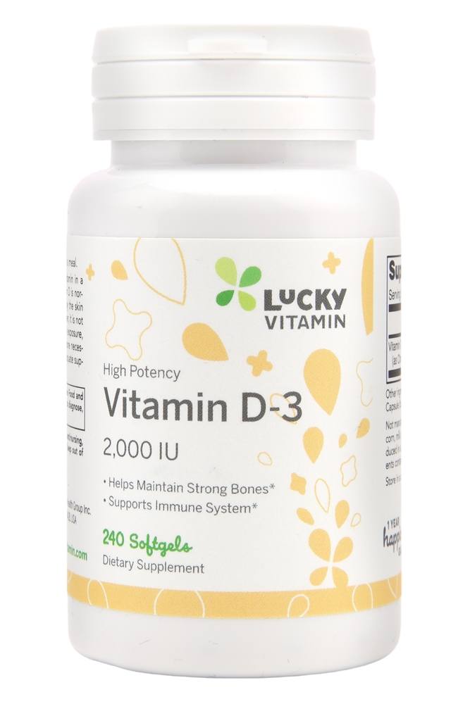 LuckyVitamin - Vitamin D3 2000 IU - 240 Softgels
