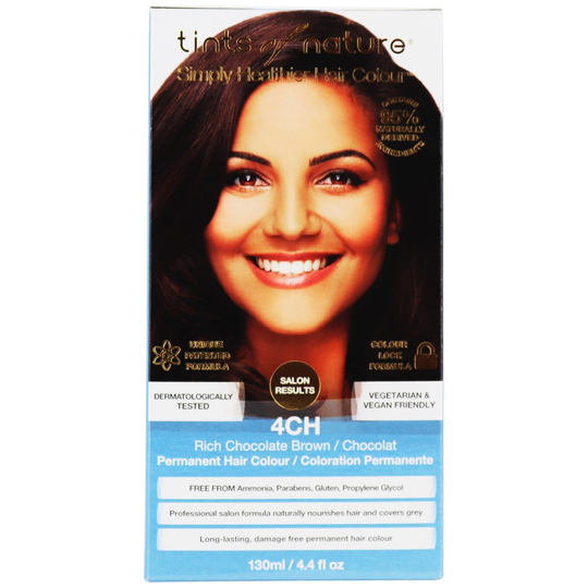 Tints Of Nature - Conditioning Permanent Hair Color 4CH Rich Chocolate Brown - 4.4 fl. oz.
