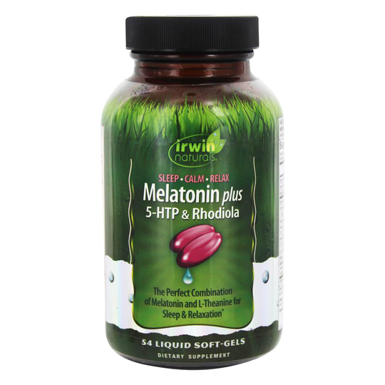 Irwin Naturals - Melatonin Plus 5-HTP & Rhodiola - 54 Liquid Softgels