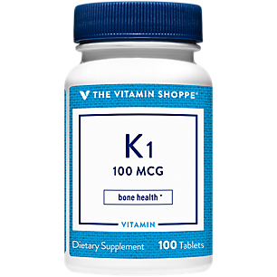 Vitamin K1 - Supports Strong & Healthy Bones -100 MCG (100 Tablets)