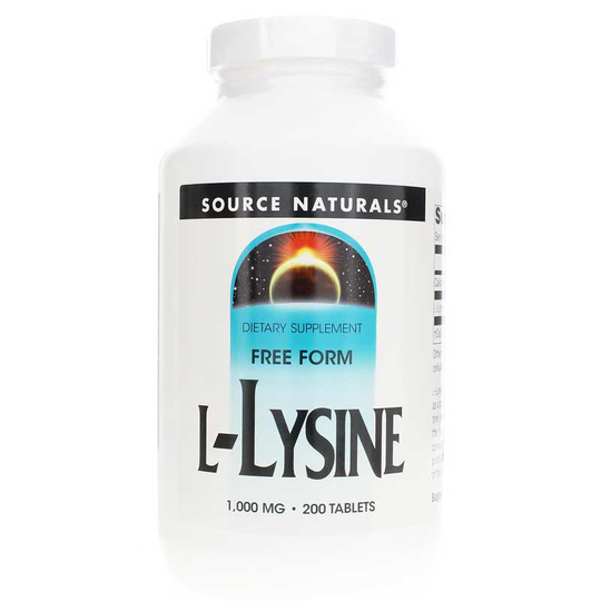 Source Naturals L-Lysine 1000 Mg 200 Tablets