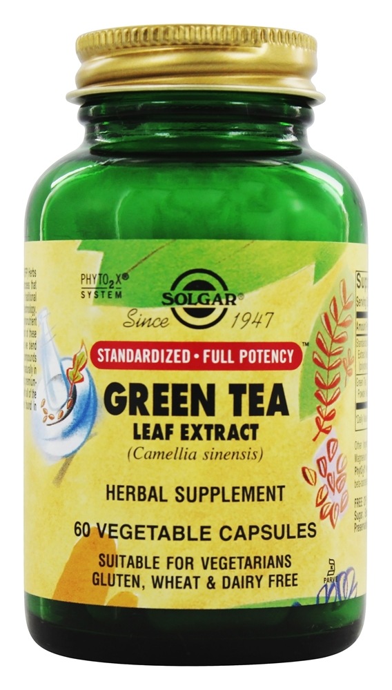 Solgar - Green Tea Leaf Extract - 60 Vegetarian Capsules