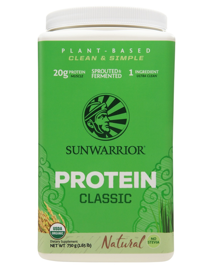 Sunwarrior - Classic Organic Plant-Based Protein Powder Natural - 750 Grams