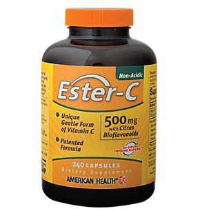 Ester-C with Citrus Bioflavonoids - Non-Acidic Form of Vitamin C - 500 MG (240 Capsules)