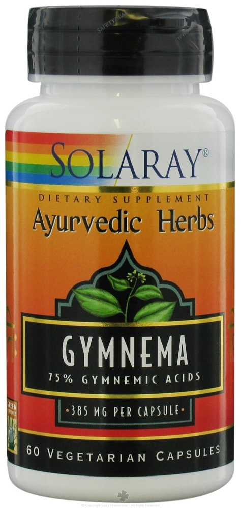 Solaray - Ayurvedic Herbs Gymnema 385 mg. - 60 Vegetarian Capsules