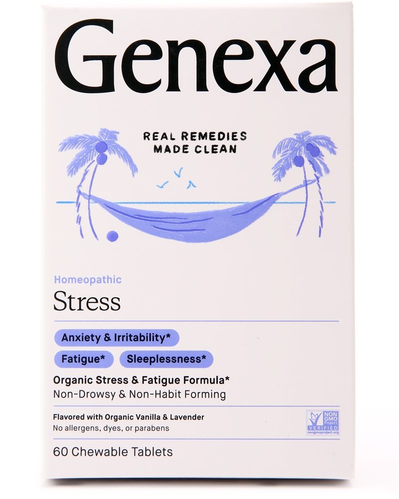 Genexa - Organic Stress & Fatigue Formula Vanilla Lavender - 60 Chewable Tablets